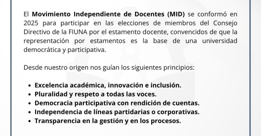 Movimiento de Docentes pide acceso a documentos del proceso de acreditación ARCUSUR en la FIUNA