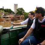 Peña llega a Ciudad del Este tras semanas de inundaciones y operativos de asistencia