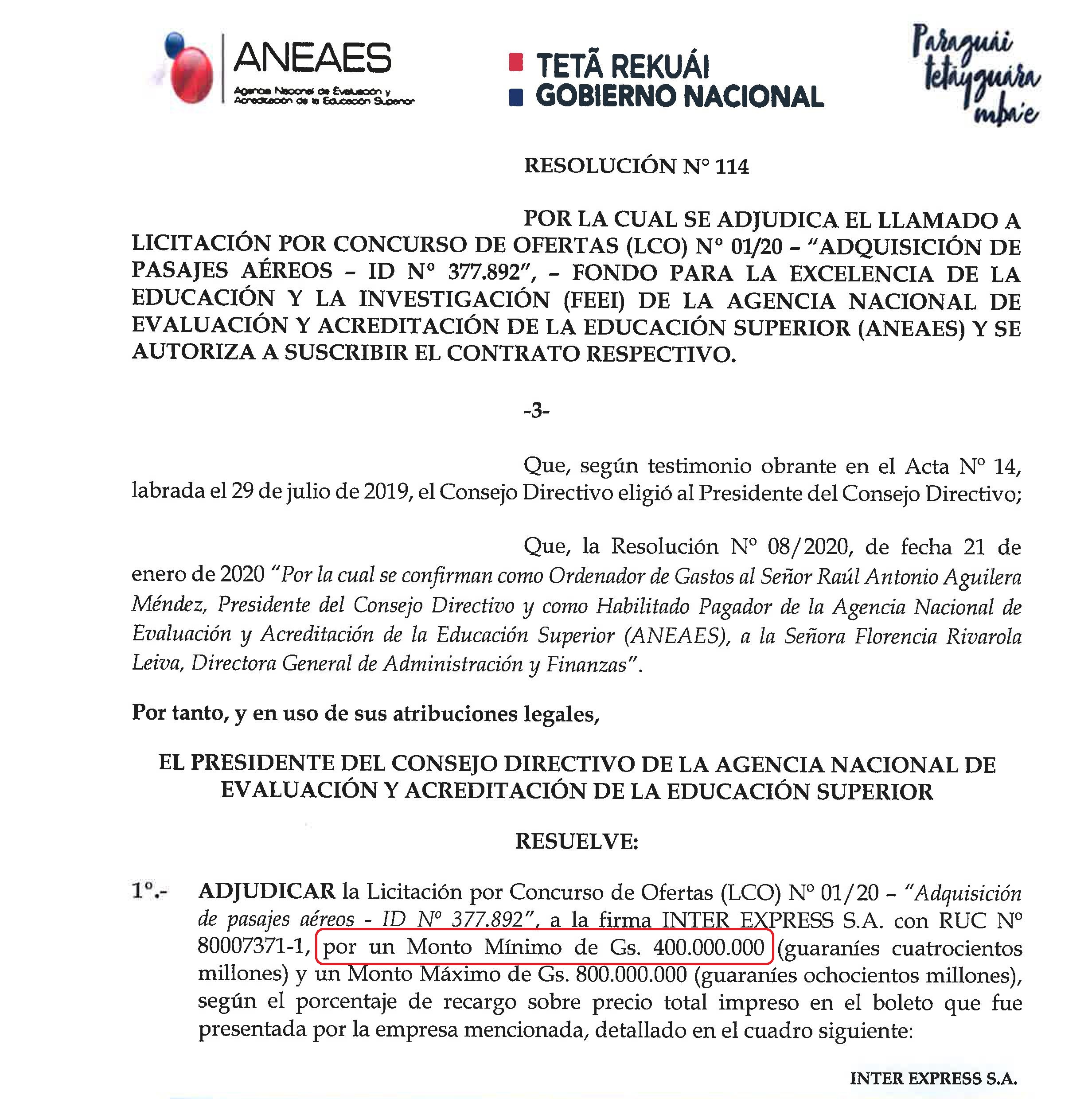 ANEAES planteará una adenda para que dinero de adquisición de pasajes pase  el 2021 - El Independiente