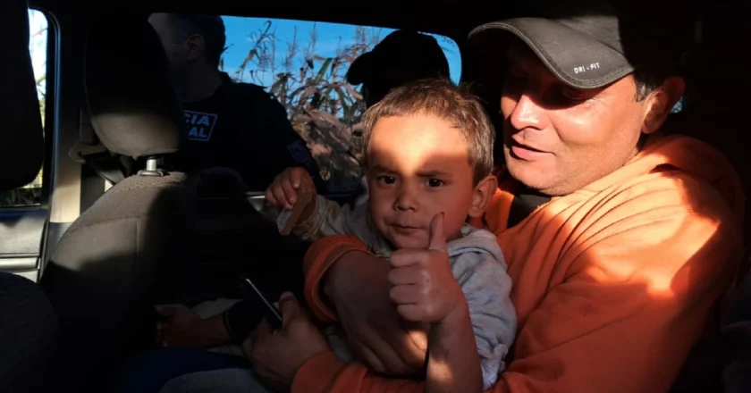 Más de un día de angustia y un hallazgo inesperado: así encontraron a Mathias en un maizal