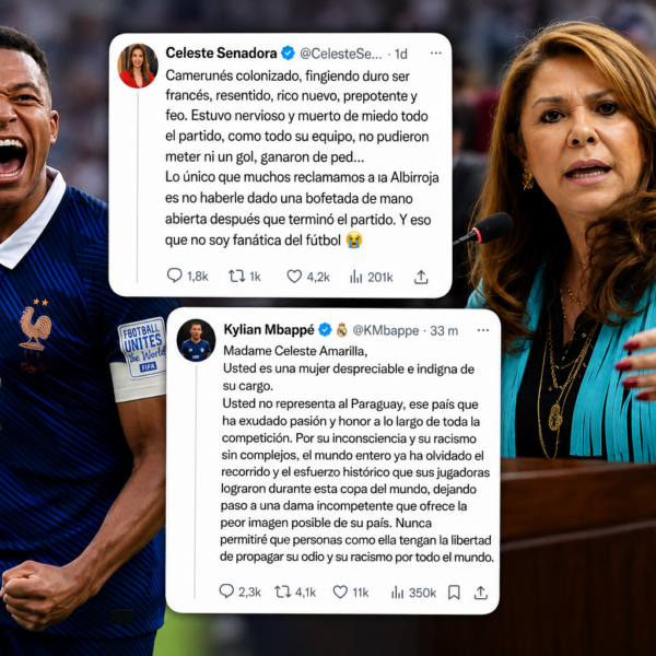 Celeste Amarilla desata polémica internacional y Mbappé responde