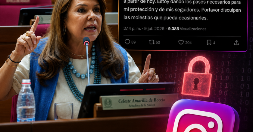 En plena polémica internacional, Celeste Amarilla denuncia un hackeo